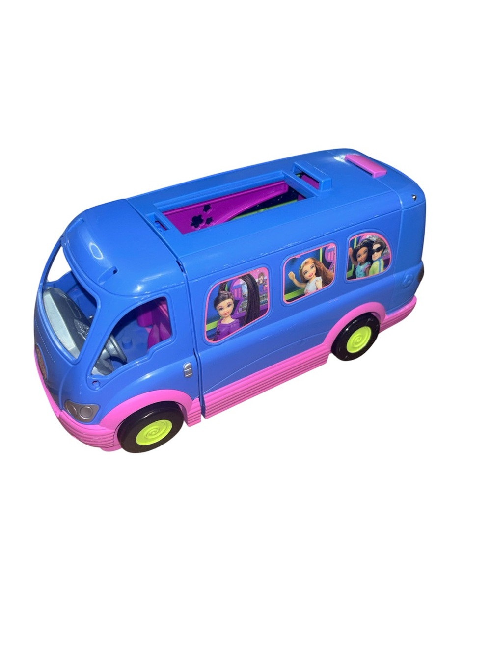 Polly Pocket Purple Convertible Disco Rock n Roll Party Bus Van